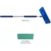 Silva Mikrofiber Tekli Islak Mop Set - Yalnızca Islak Bez Dahil (1 Adet), 90-156 cm Teleskopik Alüminyum Sap, 360 Derece Dönen Cırtlı Başlık, Laminat Parke Fayans ve Mermer İçin