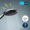 GROHE Vitalio Start 110 El Duşu, 2 Akışlı Yağmur ve Jet Duşu, SmartSwitch, 110mm Yuvarlak Duş Başlığı, Kireç Önleyici Sistem, Krom, 26947001