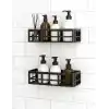 Orret Home 2 Adet Yapışkanlı Banyo Organizer Duş Rafı – Delmeden Montaj, Su Geçirmez Banyo ve Mutfak Duvar Organizeri,Suya Dayanıklı Pratik Saklama Rafı 12x27x6.5 Cm
