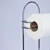 MallArt® Ayaklı Yedekli Tuvalet Kağıtlığı - Paslanmaz Metal Klozet Yanı Tuvalet Kağıdı Standı, Delme Gerektirmeyen Çok Fonksiyonlu Banyo Organizeri ve Rulo Tutucu