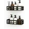 Orret Home 2 Adet Yapışkanlı Banyo Organizer Duş Rafı – Delmeden Montaj, Su Geçirmez Banyo ve Mutfak Duvar Organizeri,Suya Dayanıklı Pratik Saklama Rafı 12x27x6.5 Cm