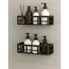 Orret Home 2 Adet Yapışkanlı Banyo Organizer Duş Rafı – Delmeden Montaj, Su Geçirmez Banyo ve Mutfak Duvar Organizeri,Suya Dayanıklı Pratik Saklama Rafı 12x27x6.5 Cm