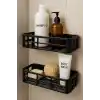 Orret Home 2 Adet Yapışkanlı Banyo Organizer Duş Rafı – Delmeden Montaj, Su Geçirmez Banyo ve Mutfak Duvar Organizeri,Suya Dayanıklı Pratik Saklama Rafı 12x27x6.5 Cm