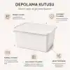 Orret Home 20 Litre Kapaklı Plastik Depolama Kutusu Organizer Kutu Çok Amaçlı Düzenleyici Saklama Kutusu Ev İçi Dolap İçi Oyuncak Kıyafet Banyo Mutfak Organizer Kutusu