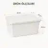 Orret Home 20 Litre Kapaklı Plastik Depolama Kutusu Organizer Kutu Çok Amaçlı Düzenleyici Saklama Kutusu Ev İçi Dolap İçi Oyuncak Kıyafet Banyo Mutfak Organizer Kutusu