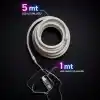 Akıllı Neon LED Şerit 5 Metre – USB Bağlantılı, Uygulama ve Kumanda Kontrollü, Müzik Senkronizasyonlu, Zaman Ayarlı, Çok Renkli Esnek Neon Işık Şeridi, Oda Dekorasyonu ve Gaming Setup