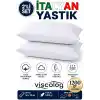 2 Li İtalyan 1200gr Microfiber Orta Sertlikte Boyun Destekli Rahat Nefes Alan Yastık (50x70)