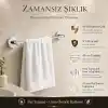 Alper Banyo 304 Paslanmaz Çelik Havlu Askısı 40 cm, Parlak Krom Kaplama, Yapışkanlı ve Vidalı Montaj, Banyo Aksesuarı