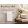 Alper Banyo 304 Paslanmaz Çelik Havlu Askısı 40 cm, Parlak Krom Kaplama, Yapışkanlı ve Vidalı Montaj, Banyo Aksesuarı