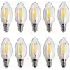 LED Rustik Mum Buji Ampul – E14 Duy, 4W (35W Eşdeğer), 3000K Günışığı, 400 Lümen – 220-240V, 3.5x10 cm – 10’lu Paket