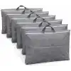 AEE® 6lı Yastık Hurcu Saklama Çantası 70x50 cm, Gri, Taşıma Kulplu, Hava Alabilen Kumaş, Fermuarlı Yastık ve Tekstil Saklama Torbası, Dolap ve Baza İçin