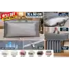 AEE® 6lı Yastık Hurcu Saklama Çantası 70x50 cm, Gri, Taşıma Kulplu, Hava Alabilen Kumaş, Fermuarlı Yastık ve Tekstil Saklama Torbası, Dolap ve Baza İçin