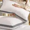 Cotpoly Home Klimalı Yastık 50x70 cm - Hava Sirkülasyonlu Kapitone Mikrofiber Dış Kılıf 850 gr Silikon Dolgulu Ortopedik Uyku Yastığı (2li Gri)
