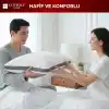 Cotpoly Home Klimalı Yastık 50x70 cm - Hava Sirkülasyonlu Kapitone Mikrofiber Dış Kılıf 850 gr Silikon Dolgulu Ortopedik Uyku Yastığı (2li Gri)