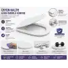 Kare Slim Ultra İnce Yavaş Kapanan Klozet Kapağı, Soft Close Sessiz Mekanizma, Kaymaz Tabanlı Sabit Duruş, Dayanıklı Durolast Malzeme, Kolay Montajlı Universal Uyumlu WC Kapak, Hijyenik ve Uzun Ömürlü