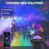 ROBEVE Projektör Gece Lambası Bluetooth Hoparlör Bluetooth Lazer Işıklı Sese Duyarlı Hoparlör Gece Lambası Disko Lambası Parti Lambası