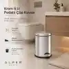 Alper Banyo Krom 5 Lt Micro Pedallı Çöp Kovası