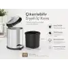 Alper Banyo Krom 5 Lt Micro Pedallı Çöp Kovası