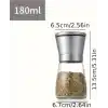 Mithra Life 2li Set Metal Krom Kapaklı Cam Tuz Karabiber Değirmeni Gümüş MIT1244