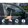 Çift Taraflı Süngerli Cam Sil Aparatı 22 cm Çekçekli Temizlik Aleti Ergonomik Saplı Pencere Duşakabin Ayna Araç Camı Fayans Mermer Parlak Yüzeyler İçin İz Bırakmayan Pratik Silme Ekipmanı