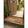 BEYLİNİ Welcome Yazılı Kedi Desenli Koko Paspas Ev Dış Kapı Giriş Paspası TPR Kaymaz Taban Modern Su Geçirmez Bej 70x45CM