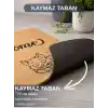 BEYLİNİ Welcome Yazılı Kedi Desenli Koko Paspas Ev Dış Kapı Giriş Paspası TPR Kaymaz Taban Modern Su Geçirmez Bej 70x45CM
