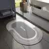 Banyo Paspası - Süper Emici Kaymaz Hızlı Kuruyan Lekeye Dayanıklı Halı - Dış Mekan Küvet Duş Odası için Kolay Bakım 58 cm