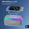 Mikado MD-W10 1200mAh 10W Gri BT USB RGB Gece Lambası Alarmlı Saat Speaker