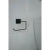 Alper Banyo 5’li Siyah Banyo Seti, Yapışkanlı ve Vidalı Montajlı, Uzun Havluluk, Halka Havluluk, Fön Makinesi Askısı, Solo Havlu Kağıdı Askısı ve Tuvalet Kağıdı Askısı