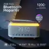 Mikado MD-W10 1200mAh 10W Gri BT USB RGB Gece Lambası Alarmlı Saat Speaker