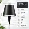 Coverzone Şişe Tipi LED Masa Lambası(Şişe Dahil Değildir), 3 Işık Seçenekli Dokunmatik Dekoratif Aydınlatma, USB Şarjlı Kablosuz Masa Lambası, LED-L200 (Beyaz)