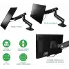 NB North Bayou F6 Gaming 1 Adet Monitör Takılabilen, 32 - 60 Uyumlu, RGB Aydınlatma, Kablo Kanallı, 2-20 KG Destekli, 360° Dönebilen, Masa Monte, TUV Sertifikalı, Profesyonel Oyuncu Monitör Standı