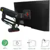 NB North Bayou F6 Gaming 1 Adet Monitör Takılabilen, 32 - 60 Uyumlu, RGB Aydınlatma, Kablo Kanallı, 2-20 KG Destekli, 360° Dönebilen, Masa Monte, TUV Sertifikalı, Profesyonel Oyuncu Monitör Standı