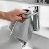 Silva Premium Mikrofiber Banyo Bezi 40 x 40 cm - Tüy ve İz Bırakmaz, Suyu Hızla Emer, Fayans, Ayna, Cam ve Duşakabin İçin, Yumuşak ve Uzun Ömürlü, Gri