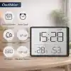 Artnest Mıknatıslı LCD Dijital Mini Saat Alarm Sıcaklık ve Nem Göstergeli Pilli 9x7 cm