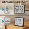 Artnest Mıknatıslı LCD Dijital Mini Saat Alarm Sıcaklık ve Nem Göstergeli Pilli 9x7 cm