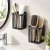 Orret Home 2 Adet Duvara Yapışkanlı Mini Sepet Organizer Diş Fırçası Tarak Kalemlik Çok Amaçlı Banyo Mutfak Ofis Düzenleyici Sepet 8,5 x 8,5 x 11 cm
