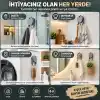 Vakumlu Havlu Bornoz Askısı 9 KG Çift Kancalı Delmeden Montaj Banyo Mutfak Duvar Askısı