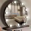 Coverzone 10lu Set Makyaj Aynası Işığı Banyo Yatak Odası Işığı Hoolywood Tarzı Led Makyaj Lambası 3 Farklı Renk Modu Makyaj Odası Işığı Mirror1