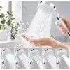 AQUA 5 Fonksiyonlu Filtreli Duş Başlığı Seti, Ayarlanabilir Yüksek Basınçlı Masaj Etkili El Duşu, Turbo Su Akışlı, Su Tasarruflu, Kireç ve Klor Önleyici, 3 Adet Yedek Filtreli