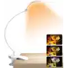 GüncelÇarşı Kıskaçlı Sıkıştırmalı Mandal lamba, 360° esnek okuma lambası, kitap lambası, 3 değiştirlebilir renk, kısılabilir, dokunmatik kontrollü, yatak lambası, USB şarj edilebilir pil, göz koruması, 20 LED kelepçeli lamba, yatak, çocuk, ders, çalışma ma