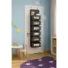 6 Katlı Kapı Arkası Düzenleyici Raf Bebek Eşyası Çocuk Odası Banyo Organizer (Antrasit)