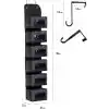 6 Katlı Kapı Arkası Düzenleyici Raf Bebek Eşyası Çocuk Odası Banyo Organizer (Antrasit)