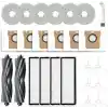 Dreame L10s Ultra/L10 Ultra için 24 parçalı yedek parça seti. L10s Pro Ultra Heat için uygun değildir; elektrikli süpürge aksesuar seti, 2 ana fırça, 4 HEPA filtre, 6 silme pedi, 6 toz torbası