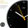Braun Klasik analog duvar saati sessiz kuvars mekanizması, iyi okunabilir, 23 cm çap, siyah model, BC26B.