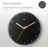 Braun Klasik analog duvar saati sessiz kuvars mekanizması, iyi okunabilir, 23 cm çap, siyah model, BC26B.