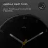 Braun Klasik analog duvar saati sessiz kuvars mekanizması, iyi okunabilir, 23 cm çap, siyah model, BC26B.