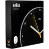 Braun Klasik analog duvar saati sessiz kuvars mekanizması, iyi okunabilir, 23 cm çap, siyah model, BC26B.
