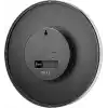 Braun Klasik analog duvar saati sessiz kuvars mekanizması, iyi okunabilir, 23 cm çap, siyah model, BC26B.