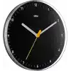 Braun Klasik analog duvar saati sessiz kuvars mekanizması, iyi okunabilir, 23 cm çap, siyah model, BC26B.